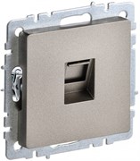 IEK Brite Base шампань розетка компьютерная RJ45 кат.5E шампань BR-K10-1-K37