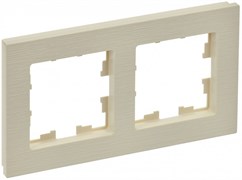 IEK Brite Decor бежевый рифленый рамка 2 места BR-M22-51-K10 IEK Brite Decor бежевый рифленый рамка 2 места BR-M22-51-K10