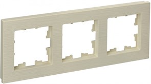 IEK Brite Decor бежевый рифленый рамка 3 места BR-M32-51-K10 IEK Brite Decor бежевый рифленый рамка 3 места BR-M32-51-K10