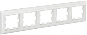 IEK Brite Decor белый 3D-форма рамка 5 мест BR-M52-12-K01