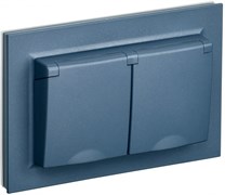 IEK Brite маренго розетка 2-я с кр. 16А в сборе IP44 BR-R26-16-44-K35-F