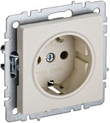 IEK Brite Base бежевый розетка 1-м с заземлением, с защитными шторками 16А BR-R14-16-K10 IEK Brite Base бежевый розетка 1-м с заземлением, с защитными шторками 16А BR-R14-16-K10