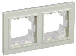 IEK Brite Base бежевый рамка 2 места IP44 BR-M22-44-K10 IEK Brite Base бежевый рамка 2 места IP44 BR-M22-44-K10