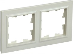 IEK Brite Base бежевый рамка 2 места BR-M22-K10 IEK Brite Base бежевый рамка 2 места BR-M22-K10