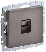 IEK Brite Base тёмная бронза розетка компьютерная RJ45 кат.5E BR-K10-1-K45