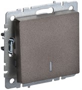 IEK Brite Base тёмная бронза выключатель 1-клавишный с индикацией 10А BR-V10-1-10-K45