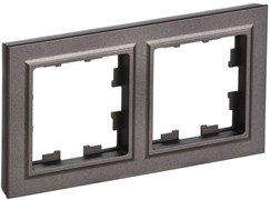 IEK Brite Base тёмная бронза рамка 2 места BR-M22-K45