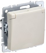IEK Brite Base бежевый розетка 1-м с заземлением, с защитными шторками и крышкой 16А IP44 BR-R16-16-44-K10 IEK Brite Base бежевый розетка 1-м с заземлением, с защитными шторками и крышкой 16А IP44 BR-R16-16-44-K10