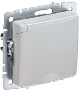 IEK Brite Base жемчуг розетка 1-м с заземлением, с защ шторки крышк 16А IP44 BR-R16-16-44-K36