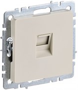 IEK Brite Base бежевый розетка компьютерная RJ45 кат.5E BR-K10-1-K10 IEK Brite Base бежевый розетка компьютерная RJ45 кат.5E BR-K10-1-K10