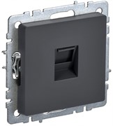 IEK Brite Base графит розетка компьютерная RJ45 кат.6 BR-K10-2-K53