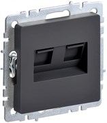 IEK Brite Base графит розетка компьютерная 2-ая RJ45 кат.6 BR-K20-2-K53