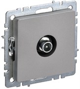 IEK Brite Base сталь розетка TV прох BR-A10-P-K46