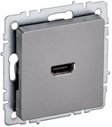 IEK Brite Base сталь розетка HDMI BR-H10-K46