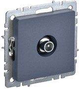IEK Brite Base маренго розетка TV проходная BR-A10-P-K35