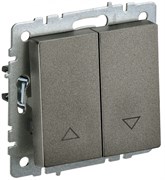 IEK Brite Base тёмная бронза выключатель жалюзи 10А BR-V15-0-10-K45