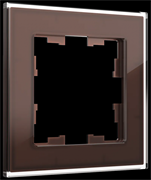 IEK Brite Decor тёмная бронза глянц стекло рамка 1 место BR-M12-G-K45