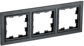 IEK Brite Base чёрный рамка 3 места BR-M32-K02