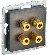 IEK Brite Base тёмная бронза аудиорозетка 4-места BR-S40-K45