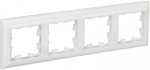 IEK Brite Decor белый 3D-форма рамка 4 места BR-M42-12-K01