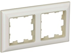 IEK Brite Decor жемчуг 3D-форма рамка 2-местная BR-M22-12-1-K10