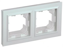 IEK Brite Base жемчуг рамка 2 места  IP44 BR-M22-44-K36