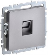IEK Brite Base сталь розетка компьютерная RJ45 кат.6 BR-K10-2-K46