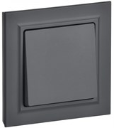 IEK Brite графит выключатель 1-клавишный 10А в сборе BR-V10-0-10-K53-F