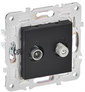 IEK SKANDY Черный Розетка двойная TV+SAT SK-A13Bl SK-AF20-O-K02 IEK SKANDY Черный Розетка двойная TV+SAT SK-A13Bl SK-AF20-O-K02