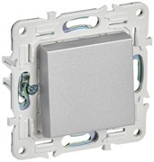 IEK SKANDY Серебряный Выключатель 1-клавишный 10А SK-V01S SK-V10-0-10-K23