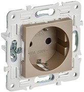 IEK SKANDY Шампань Розетка с/з с защитными шторками 16А SK-R04Sh SK-R14-16-K37