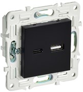 IEK SKANDY Черный Розетка USB A+C 3,1А SK-R14Bl SK-U22-D31-K02 IEK SKANDY Черный Розетка USB A+C 3,1А SK-R14Bl SK-U22-D31-K02