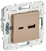 IEK SKANDY Песочный Розетка USB A+C 18Вт SK-R13Sa SK-U22-018-K98