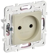 IEK SKANDY Бежевый Розетка б/з 10А SK-R02B SK-R10-10-K10