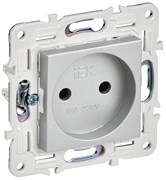 IEK SKANDY Серебряный Розетка б/з 10А SK-R02S SK-R10-10-K23