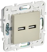 IEK SKANDY Бежевый Розетка USB A+A 3,1А SK-R15B SK-U21-D31-K10
