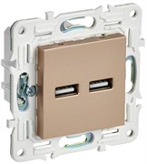 IEK SKANDY Песочный Розетка USB A+A 3,1А SK-R15Sa SK-U21-D31-K98