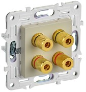 IEK SKANDY Бежевый Аудиорозетка 4-ая SK-A01B SK-S40-K10