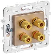 IEK SKANDY Песочный Аудиорозетка 4-ая SK-A01Sa SK-S40-K98