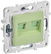 IEK SKANDY Мятный Розетка компьютерная двойная RJ45 кат.5E SK-K03G SK-K20-1-K06