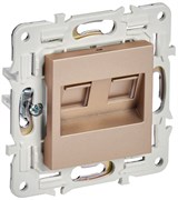 IEK SKANDY Песочный Розетка компьютерная двойная RJ45 кат.5E SK-K03Sa SK-K20-1-K98