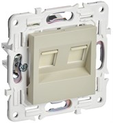 IEK SKANDY Бежевый Розетка компьютерная двойная RJ45 кат.6 SK-K04B SK-K20-2-K10 IEK SKANDY Бежевый Розетка компьютерная двойная RJ45 кат.6 SK-K04B SK-K20-2-K10