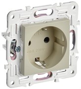 IEK SKANDY Бежевый Розетка с/з без защитных шторок 16А SK-R05B SK-R11-16-K10