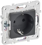 IEK SKANDY Титан Розетка с/з с защитными шторками 16А SK-R04T SK-R14-16-K48