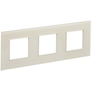 IEK SKANDY Стекло Бежевый Рамка 3-ая SK-F23B SK-M32-G-K10