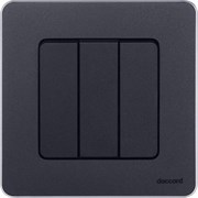 Legrand INSPIRIA Антрацит Выключатель 3-кл, винтовые клеммы, 10 AX , 250 В 673543