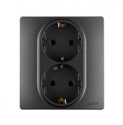 Legrand INSPIRIA Антрацит Розетка 2X2К+З шт 673758