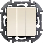 Legrand Inspiria слоновая кость выключатель трехклавишный 10 AX - 250 В 673641