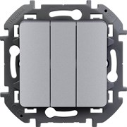 Legrand Inspiria алюминий выключатель трехклавишный 10 AX - 250 В 673642