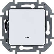 Legrand Inspiria белый переключатель одноклавишный с подсветкой/индикацией 10 AX - 250 В 673660